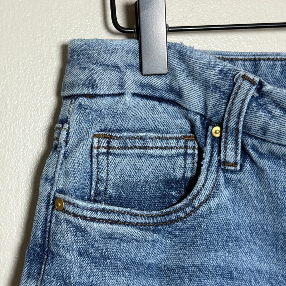 Kut from the Kloth Wide Leg Raw Hem Jeans Medium Wash KG1831MA3 Size 4 - Picture 9 of 11